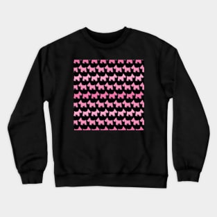 Cute Pink Scottie Dog Stripes Crewneck Sweatshirt